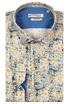 Giordano Maggiore Satin Stretch Overhemd - Blauw - 517828-61