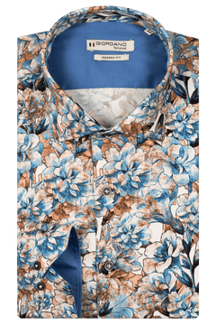 Giordano Maggiore Satin Stretch Overhemd - Bruin - 517828-80