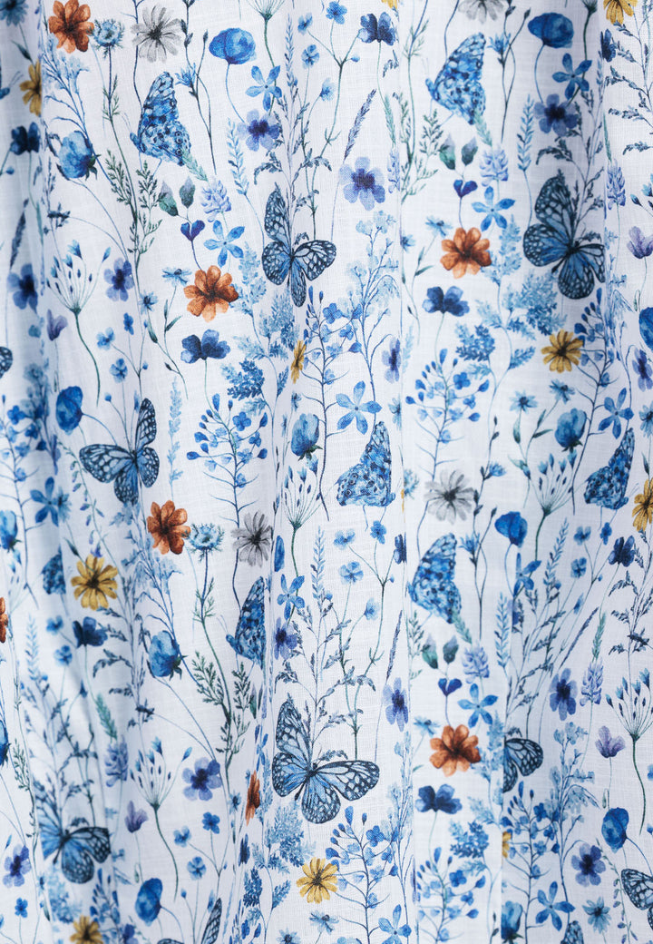 Giordano Maggiore Semi Cutaway Bloemenprint Overhemd - Wit