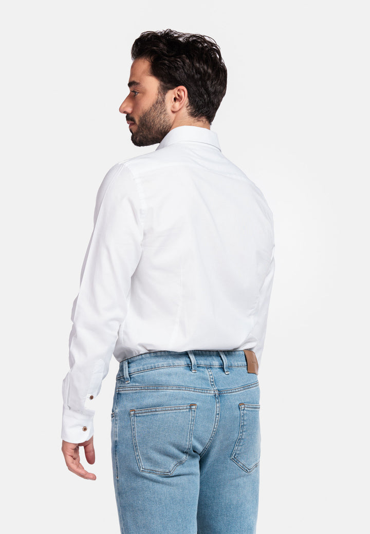 Giordano Loretto Button Down Overhemd - Wit - 517851-10