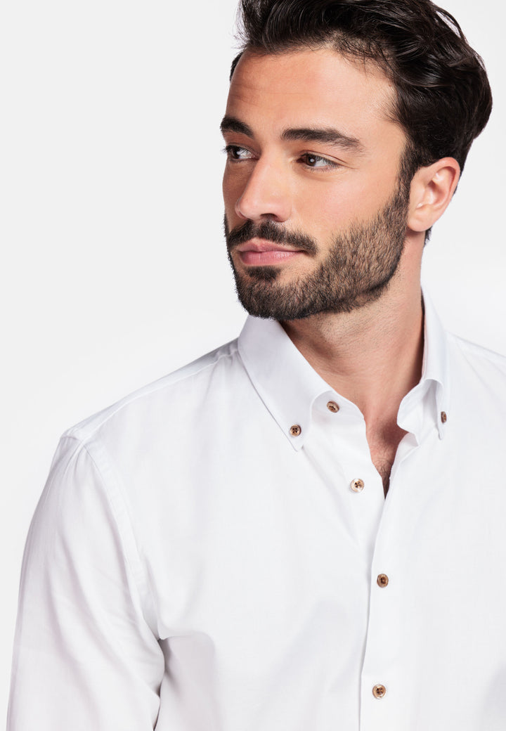 Giordano Loretto Button Down Overhemd - Wit - 517851-10