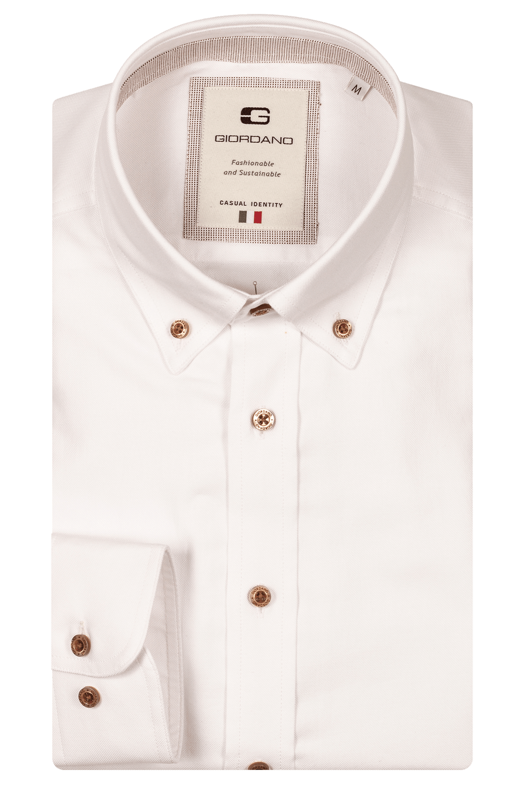 Giordano Loretto Button Down Overhemd - Wit - 517851-10