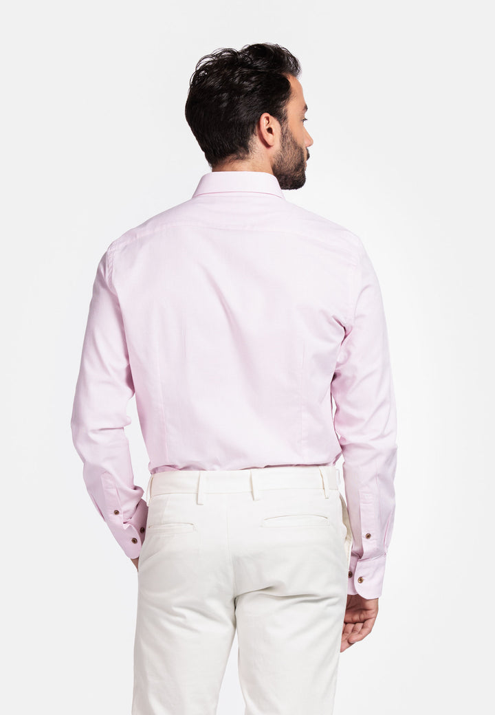 Giordano Loretto Button Down Pinpoint Dobby Overhemd - Roze