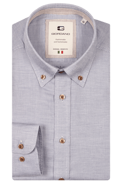 Giordano Loretto Button Down Pinpoint Dobby Overhemd - Blauw - 517851-62