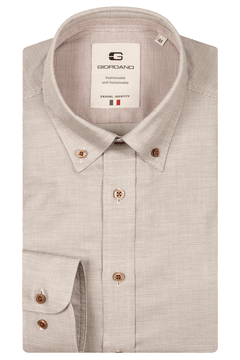 Giordano Loretto Button Down Pinpoint Dobby Overhemd - Groen - 517851-71