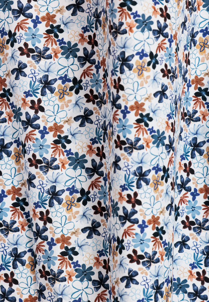 Giordano Maggiore Semi Cutaway Bloemenprint Overhemd - Navy - 517856-60