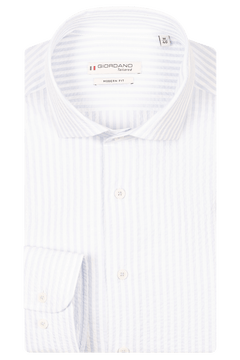 Giordano Row Seersucker Overhemd - Blauw - 517861-60