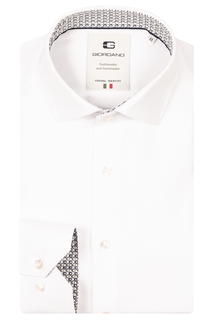 Giordano Maggiore Semi Cutaway Overhemd - Wit - 517880-10