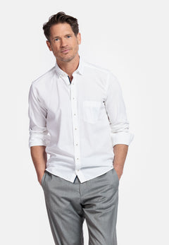 Giordano Maggiore Semi Cutaway Overhemd - Wit - 517880-10