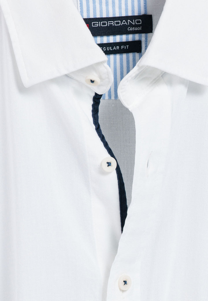 Giordano Maggiore Semi Cutaway Overhemd - Wit - 517880-10
