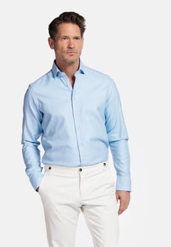 Giordano Maggiore Semi Cutaway Overhemd - Lichtblauw - 517880-61