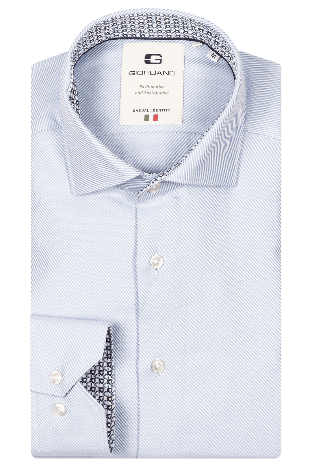 Giordano Maggiore Semi Cutaway Overhemd - Lichtblauw - 517880-61