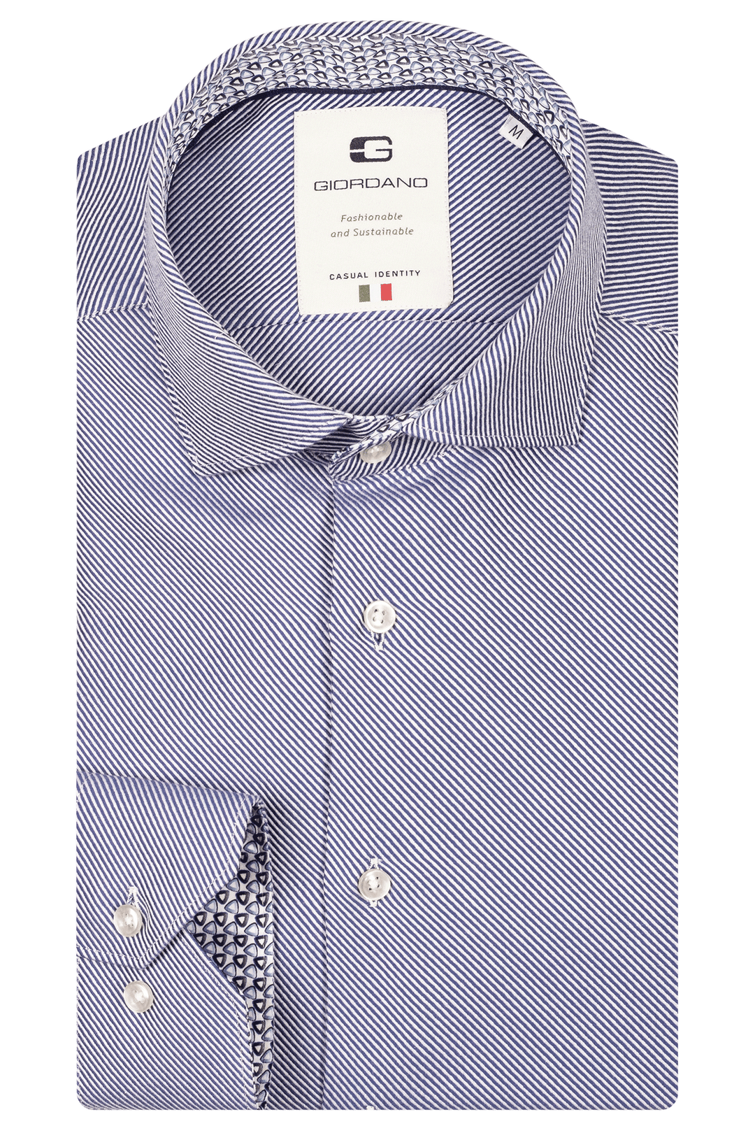 Giordano Maggiore Semi Cutaway Overhemd - Blauw - 517880-64