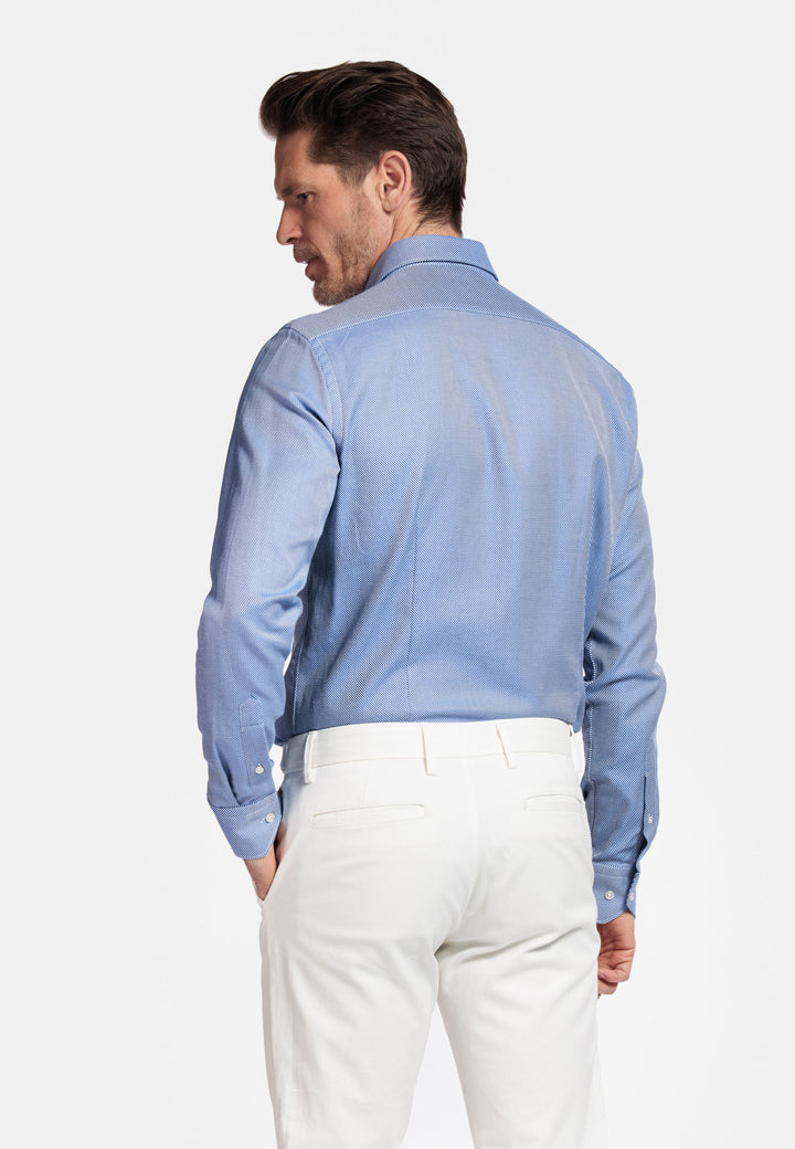 Giordano Maggiore Semi Cutaway Overhemd - Blauw - 517880-64