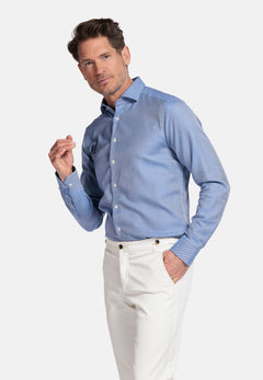 Giordano Maggiore Semi Cutaway Overhemd - Blauw - 517880-64