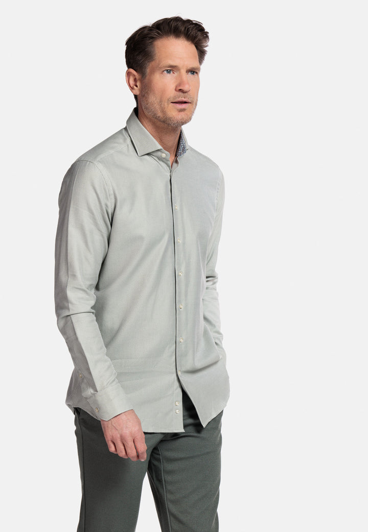 Giordano Maggiore Semi Cutaway Overhemd - Groen - 517880-71