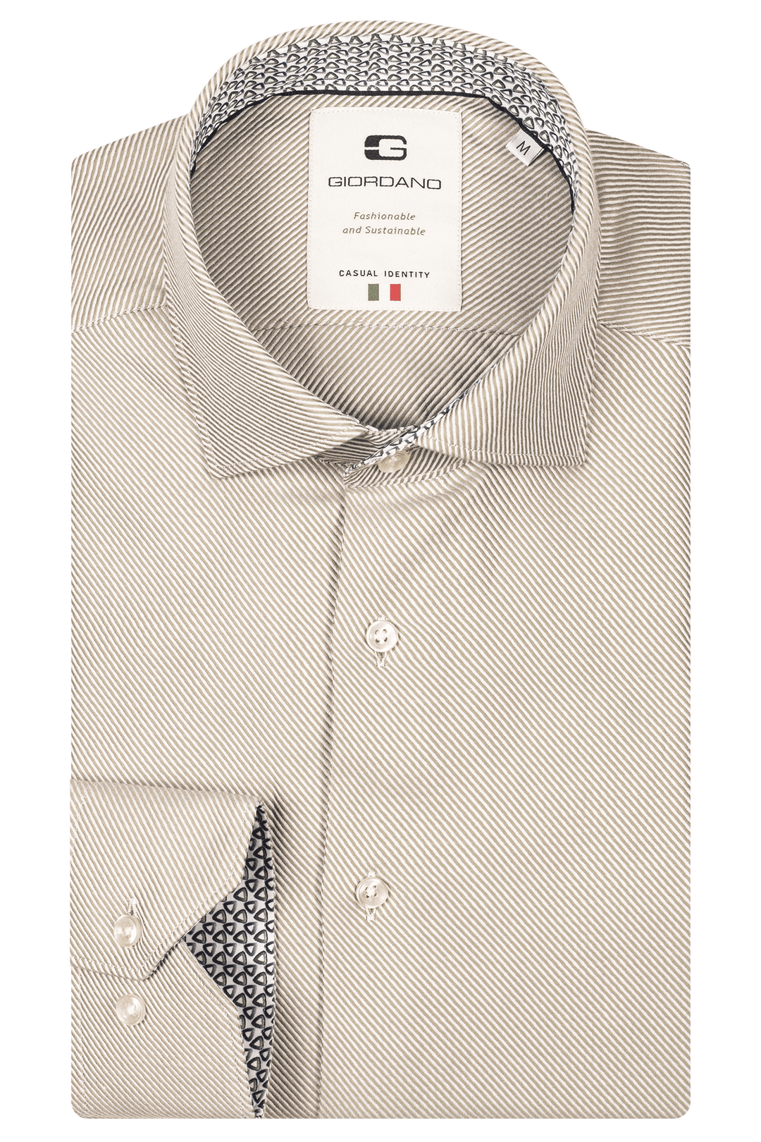 Giordano Maggiore Semi Cutaway Overhemd - Groen - 517880-71