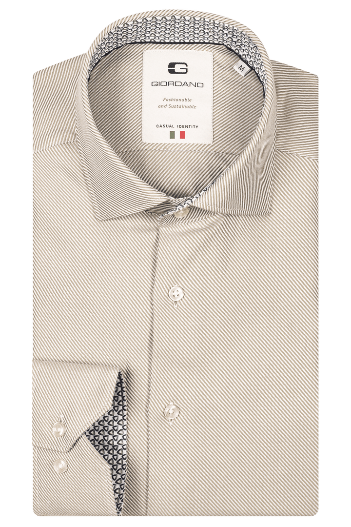 Giordano Maggiore Semi Cutaway Overhemd - Groen - 517880-71