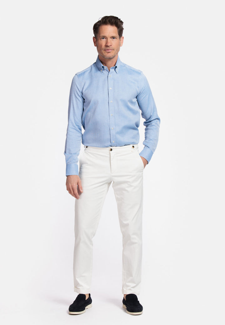 Giordano Loretto Button Down Plain Dobby Overhemd - Blauw - 517881-64