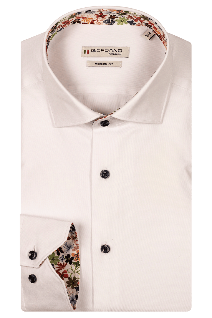 Giordano Maggiore Semi Cutaway Overhemd - Wit - 517890-10