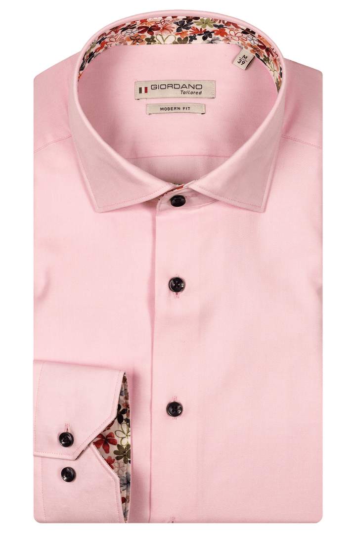 Giordano Maggiore Semi Cutaway Overhemd - Roze - 517890-50