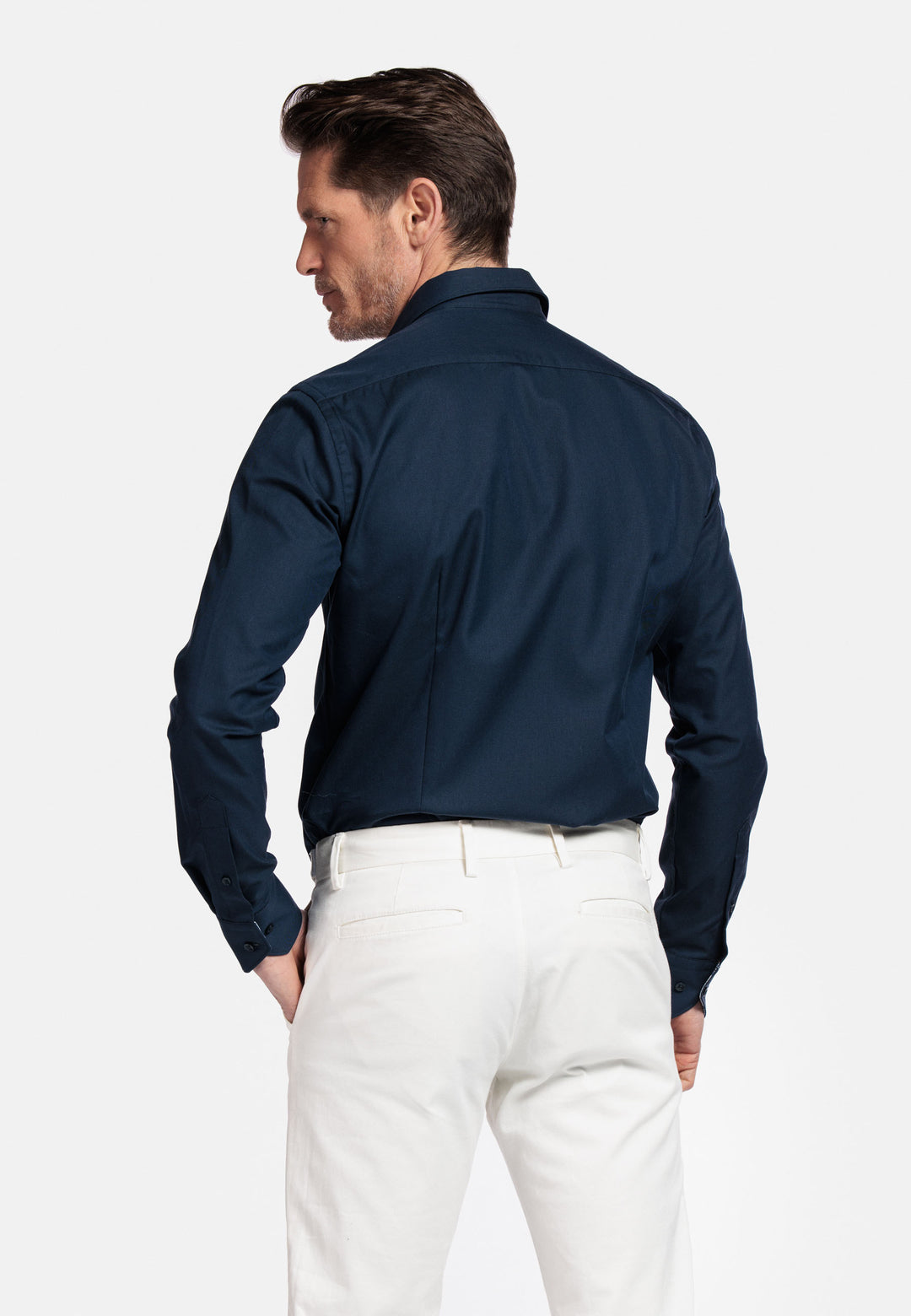 Giordano Maggiore Semi Cutaway Overhemd - Navy - 517890-60