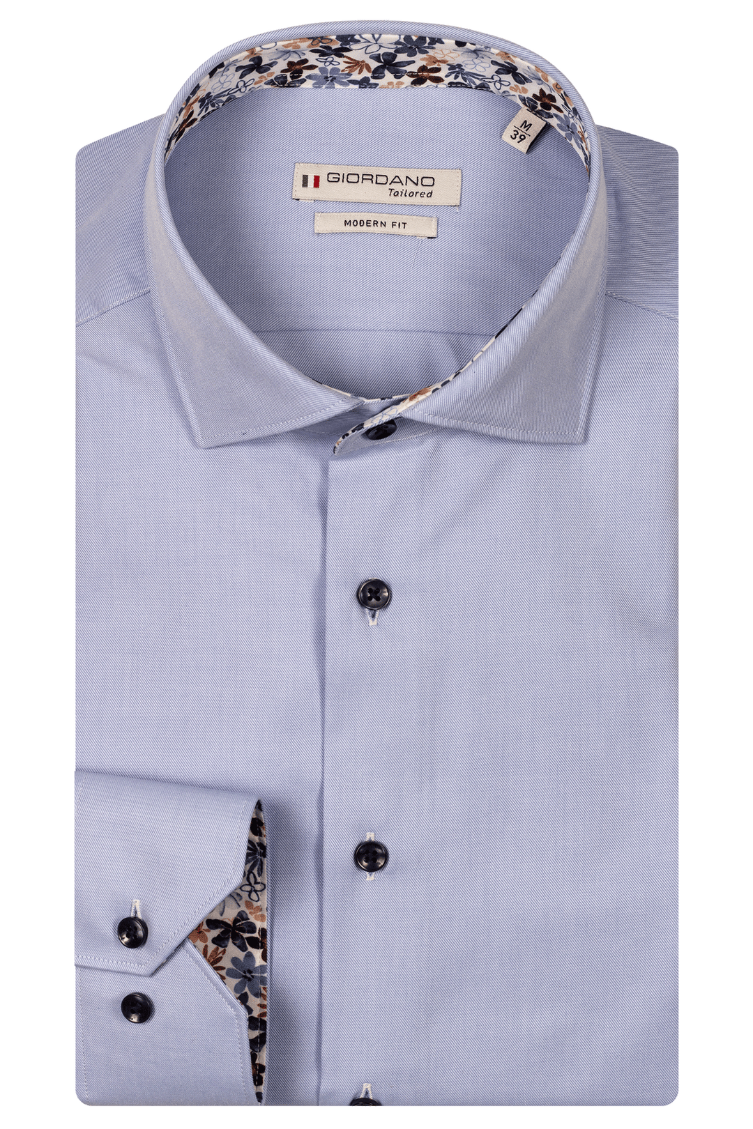 Giordano Maggiore Semi Cutaway Overhemd - Lichtblauw - 517890-61