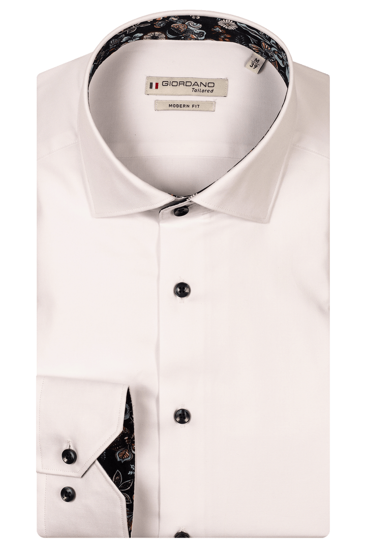 Giordano Maggiore Semi Cutaway Overhemd - Wit - 517891-10