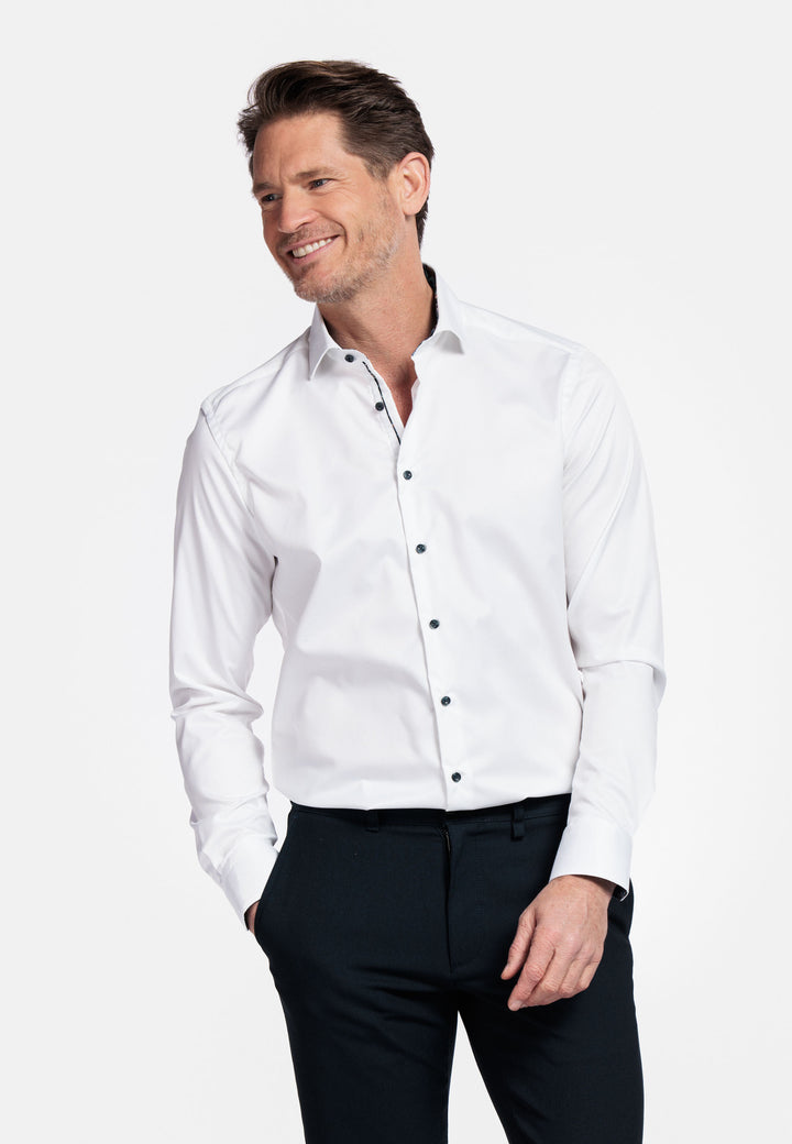 Giordano Maggiore Semi Cutaway Overhemd - Wit - 517891-10