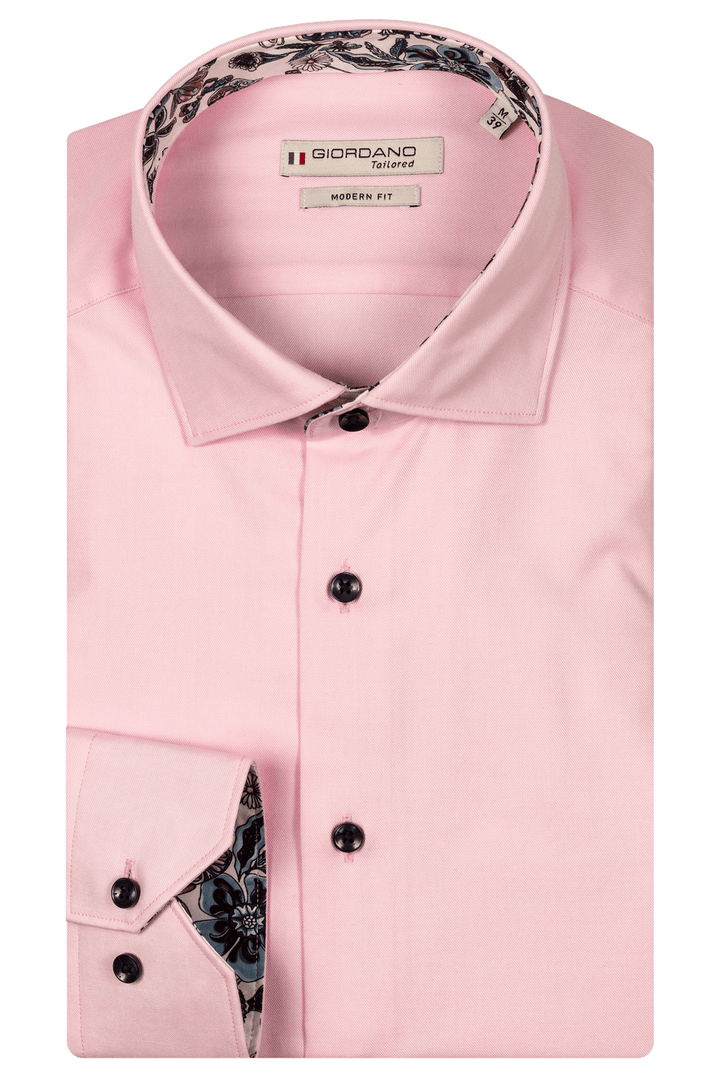 Giordano Maggiore Semi Cutaway Overhemd - Roze - 517891-50