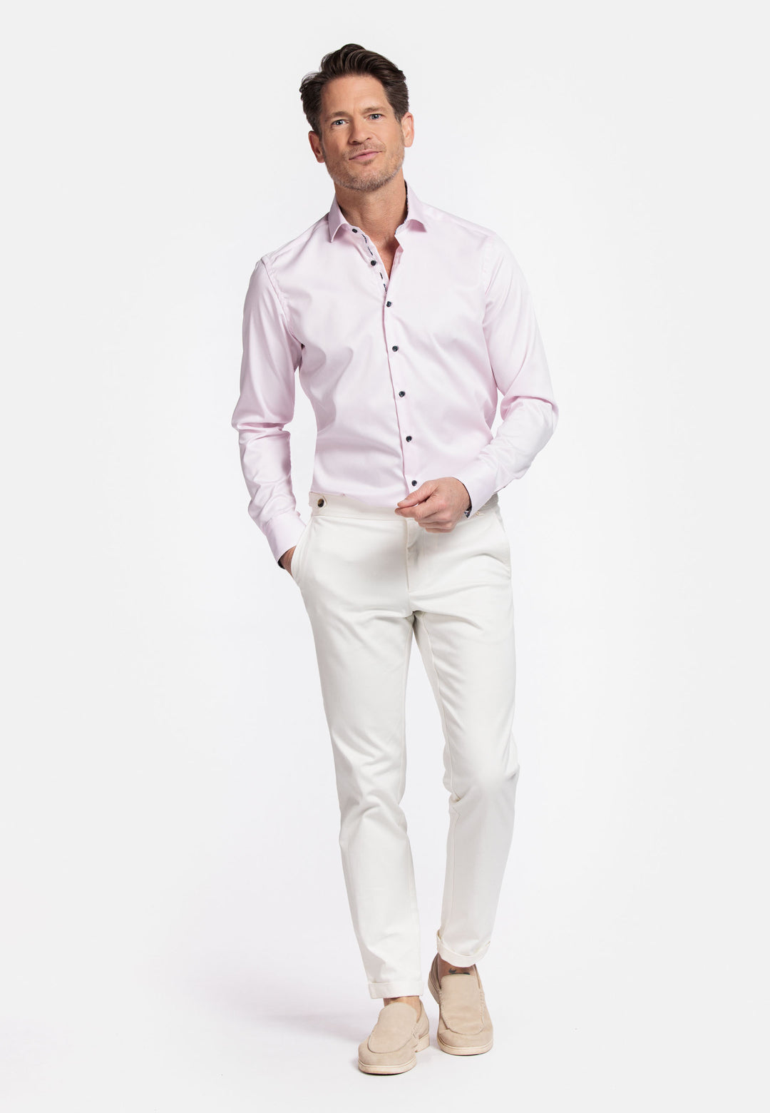 Giordano Maggiore Semi Cutaway Overhemd - Roze - 517891-50