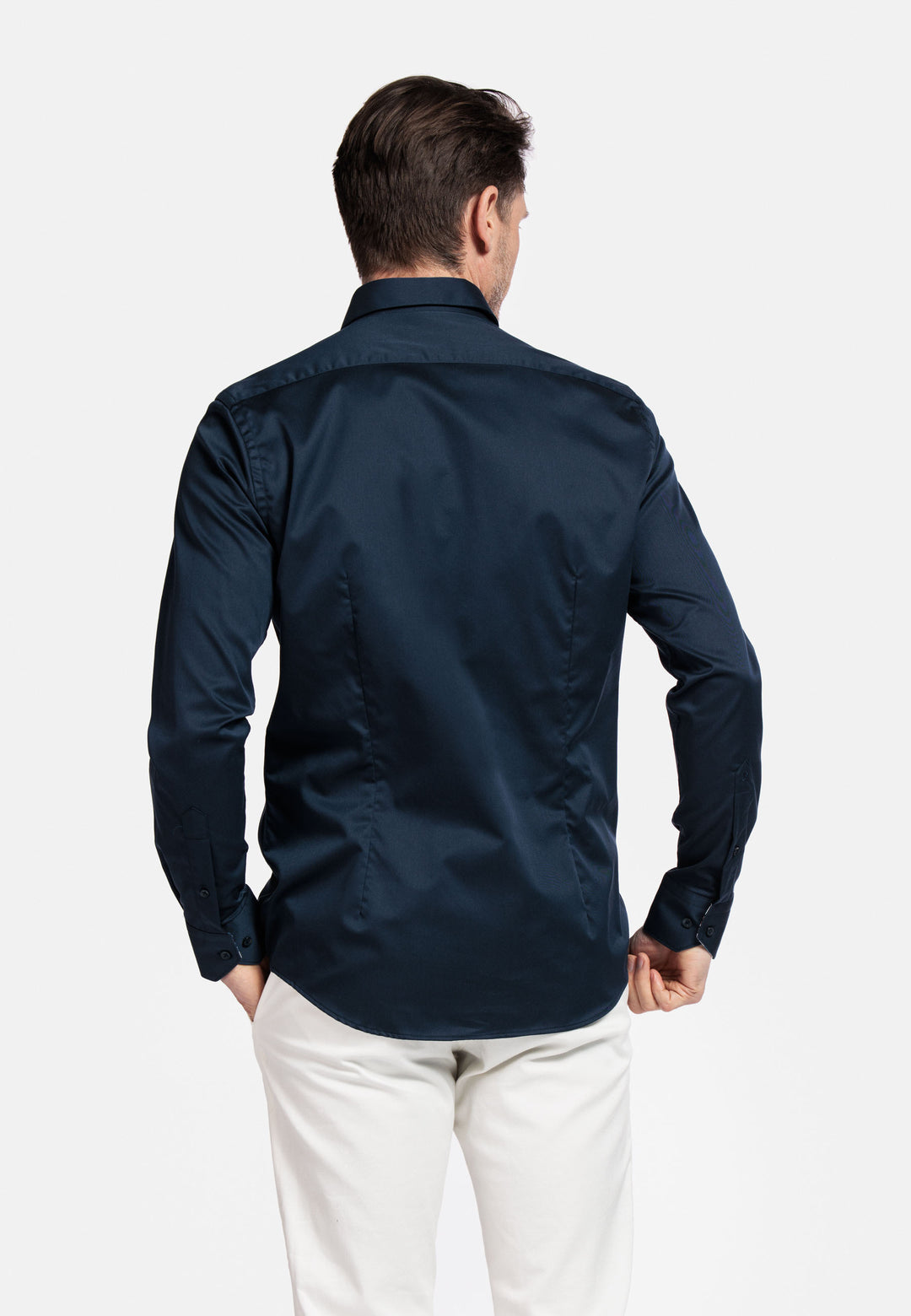 Giordano Maggiore Semi Cutaway Overhemd - Navy - 517891-60