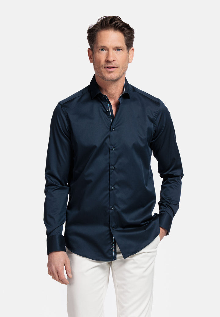 Giordano Maggiore Semi Cutaway Overhemd - Navy - 517891-60