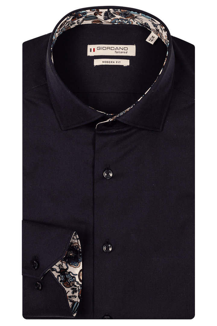 Giordano Maggiore Semi Cutaway Overhemd - Navy - 517891-60
