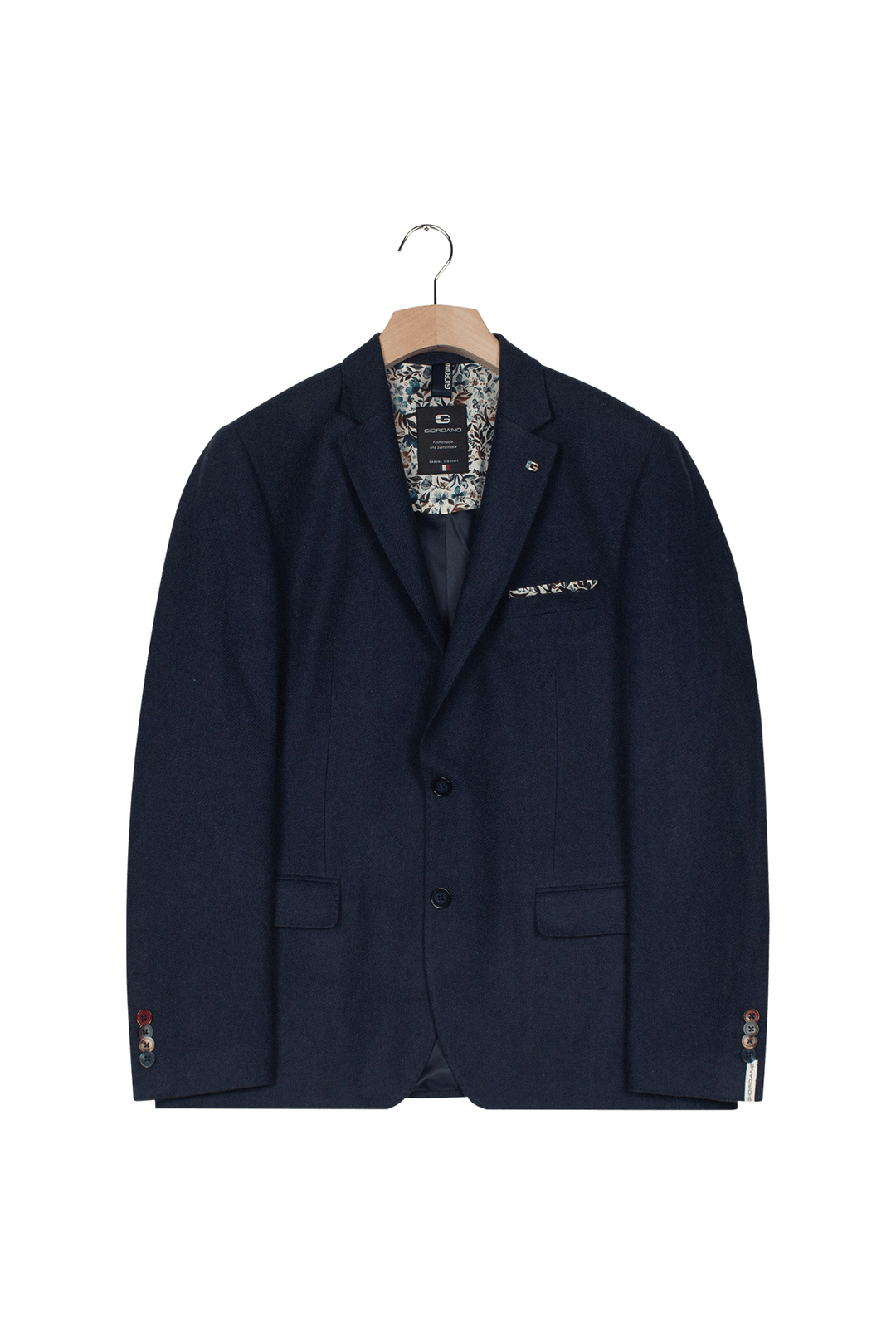 Giordano Robert Luxury Wool Colbert - Donkerblauw