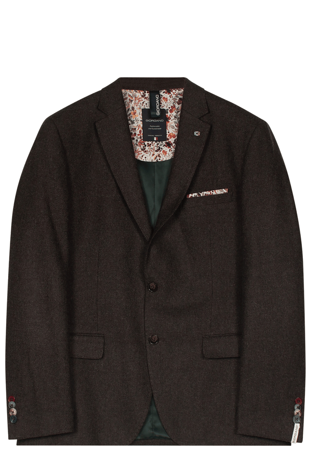 Giordano Robert Luxury Wool Colbert - Bruin