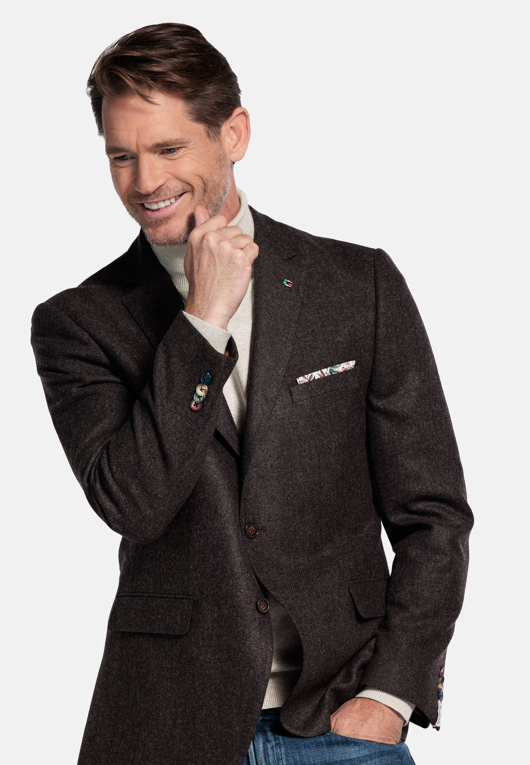 Giordano Robert Luxury Wool Colbert - Bruin