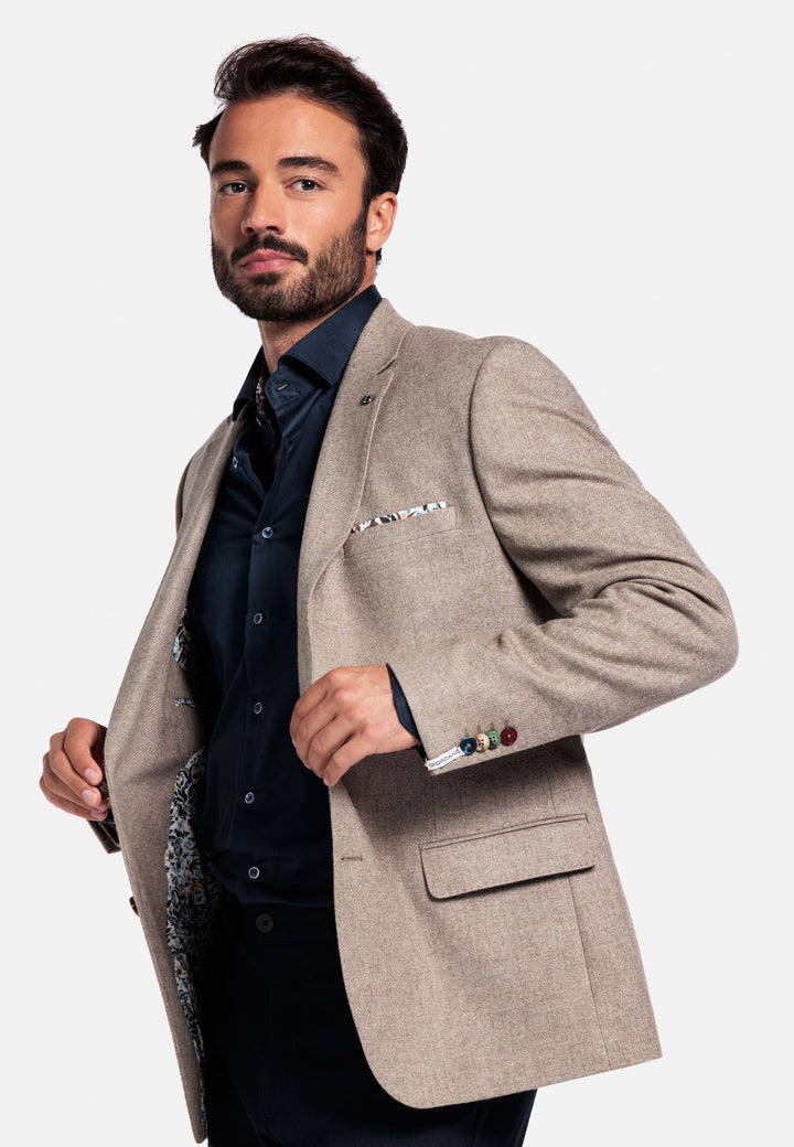 Giordano Robert Luxury Wool Colbert - Beige