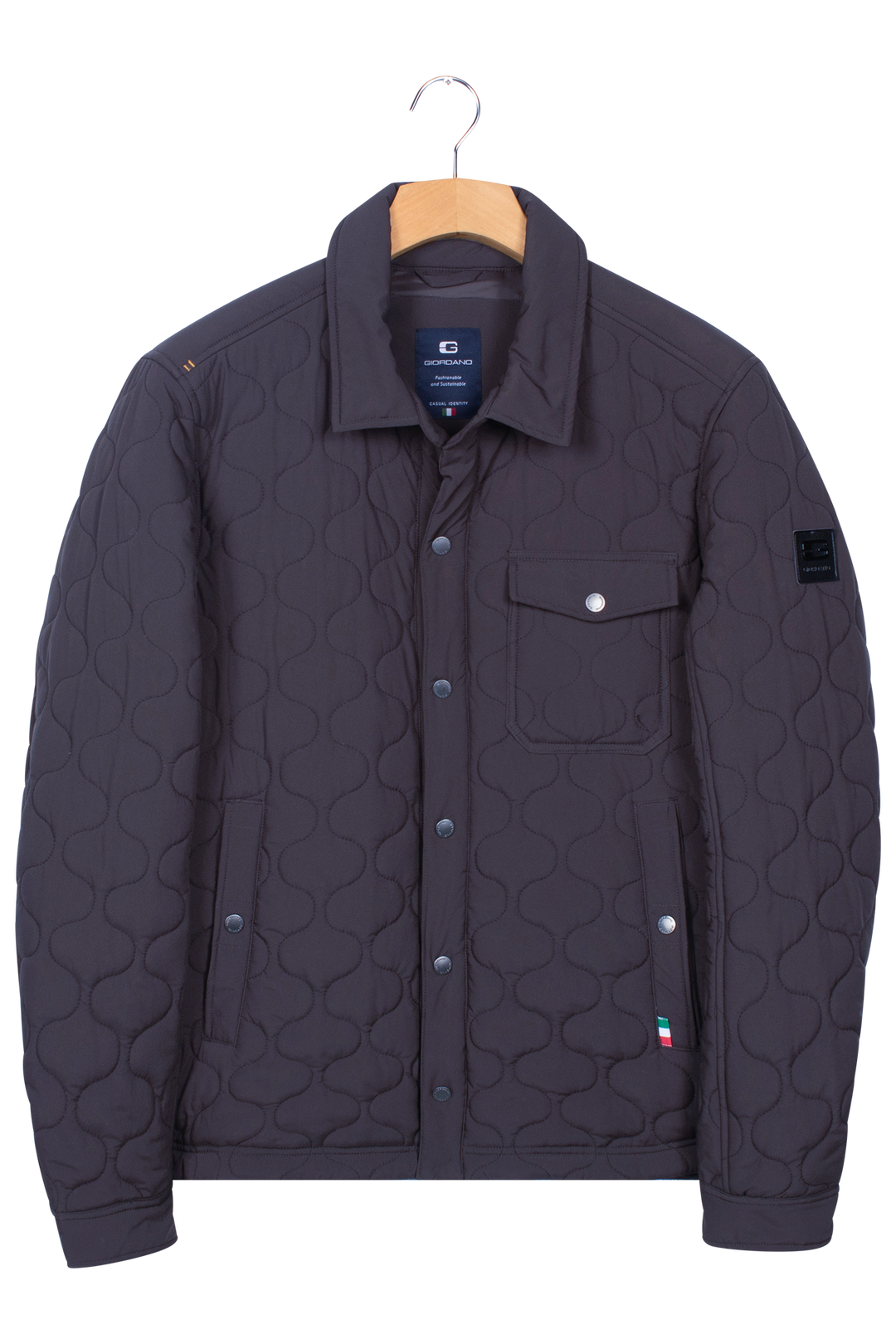Giordano Alfio Licht Gewatteerde Korte Jas - Blauw