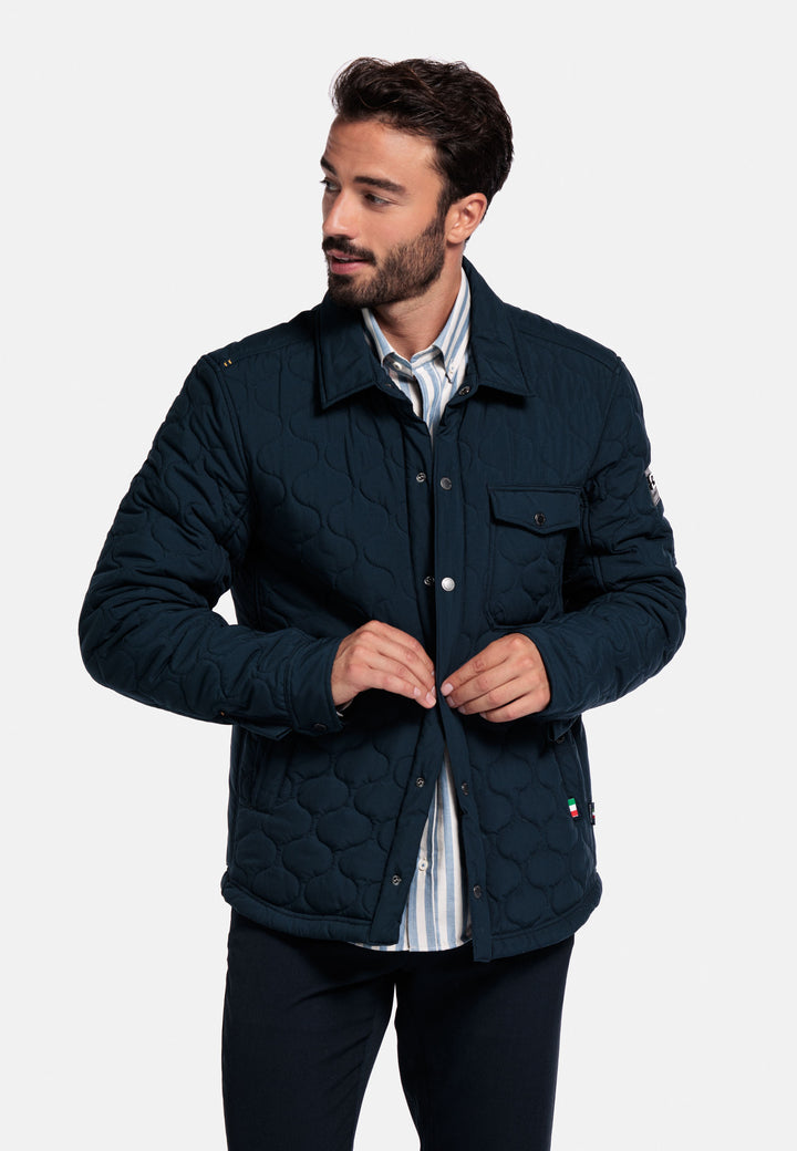 Giordano Alfio Licht Gewatteerde Korte Jas - Blauw