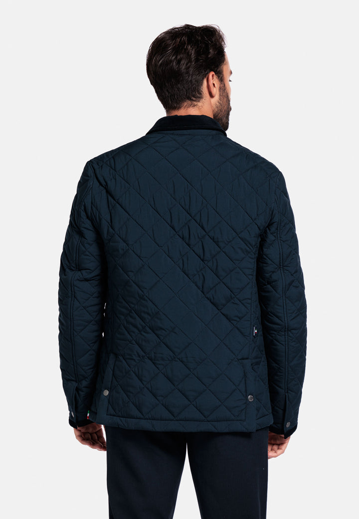 Giordano Palermo Licht Gewatteerde Korte Jas - Blauw