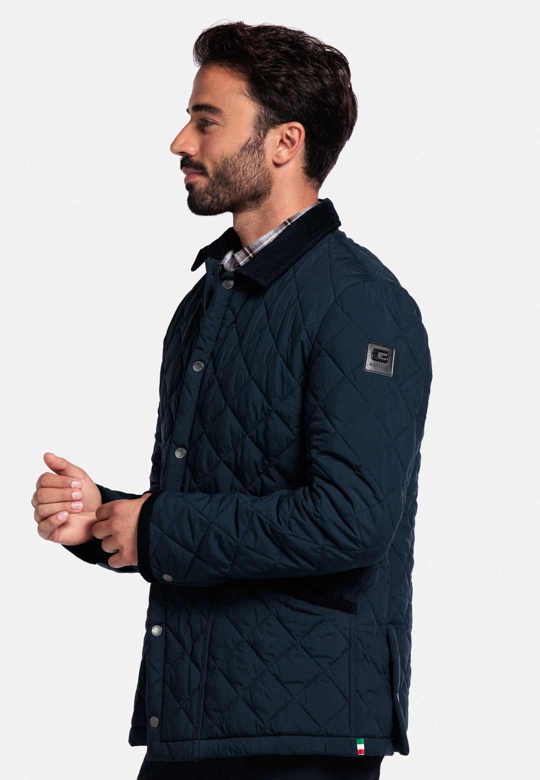 Giordano Palermo Licht Gewatteerde Korte Jas - Blauw