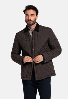 Giordano Palermo Licht Gewatteerde Korte Jas - Bruin - 522655-80