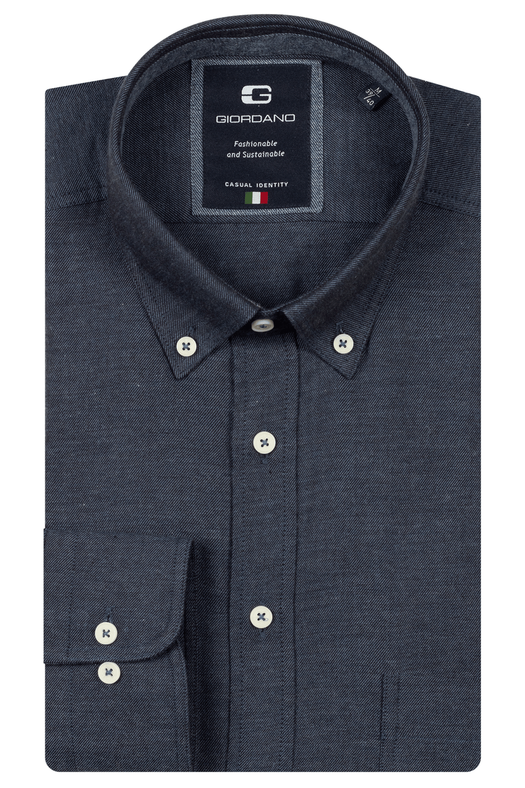 Giordano Brando Flanel Overhemd - Blauw - 527005-60