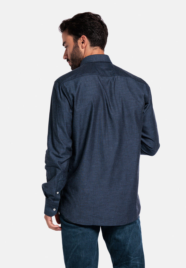 Giordano Brando Flanel Overhemd - Blauw - 527005-60