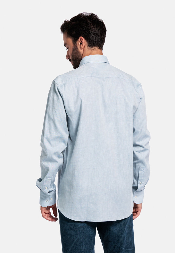 Giordano Brando Flanel Overhemd - Lichtblauw - 527005-61