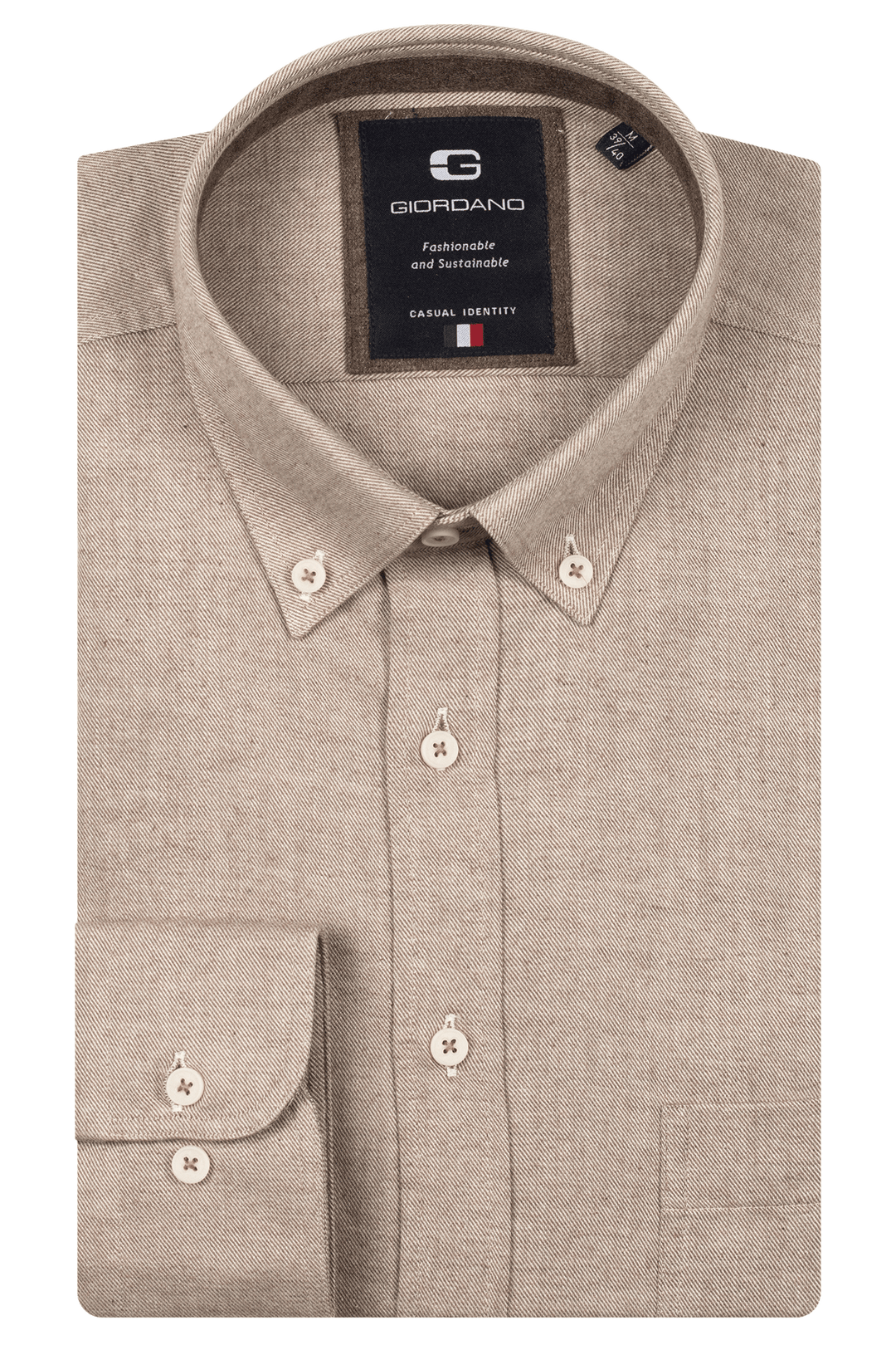 Giordano Brando Flanel Overhemd - Groen - 527005-70