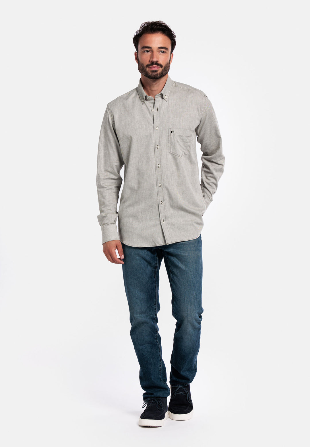 Giordano Brando Flanel Overhemd - Groen - 527005-70