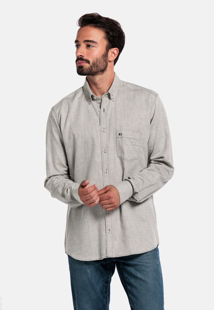 Giordano Brando Flanel Overhemd - Groen - 527005-70