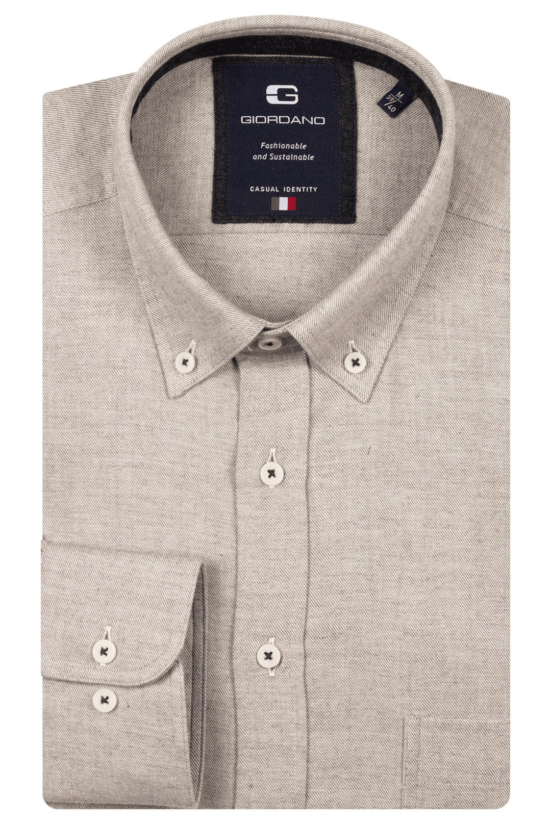 Giordano Brando Flanel Overhemd - Grijs - 527005-91